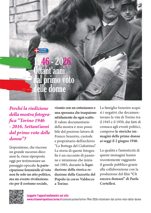 Mostra fotografica "1946-2026 Ottant'anni dal primo voto delle donne"